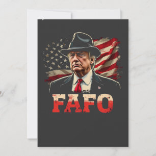 American Donald Trump FAFO USA flagga Patriotic Julkort