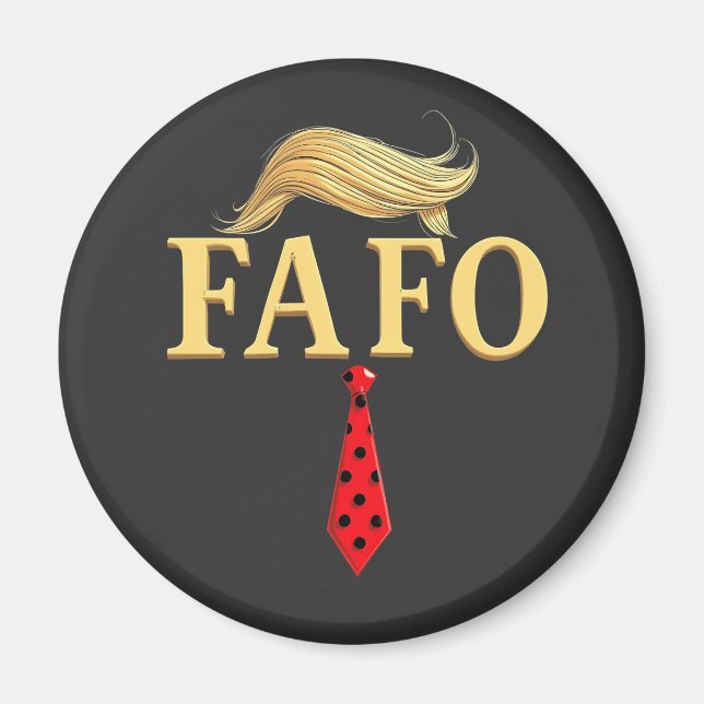 American Donald Trump FAFO USA flagga Patriotic Magnet (Framsidan)