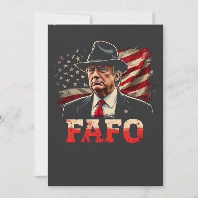 American Donald Trump FAFO USA flagga Patriotic Tack Kort (Framsida)