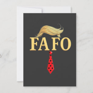 American Donald Trump FAFO USA flagga Patriotic Tack Kort