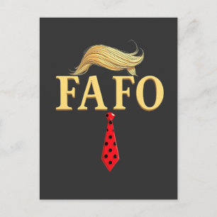 American Donald Trump FAFO USA flagga Patriotic Vykort