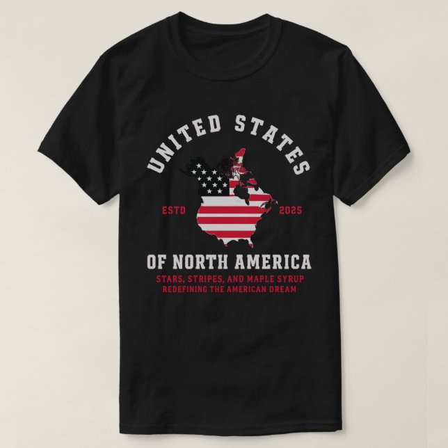 American Dream: 2025 Stars, Rand & Maple Syrup T Shirt (Design framsida)