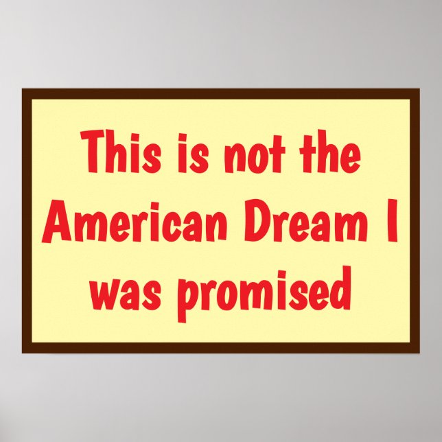 American Dream Promised Poster (Framsidan)