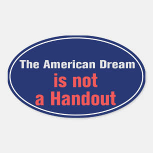 American Dream Sticker Ovalt Klistermärke