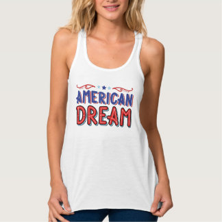 American Dream Tank Top – Patriotic Women’s Summer Linne Med Racerback