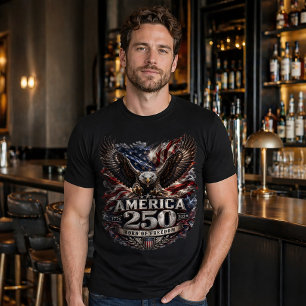 American Eagle 4 juli 250 år av frihet T Shirt