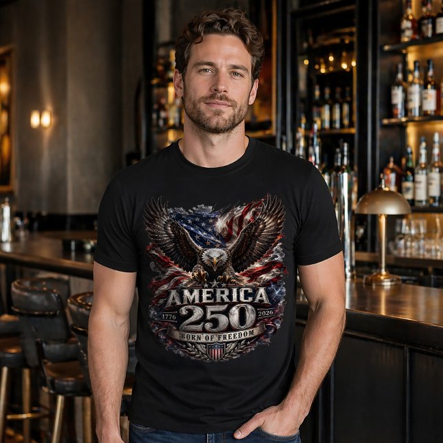 American Eagle 4 juli 250 år av frihet T Shirt (Skapare uppladdad)