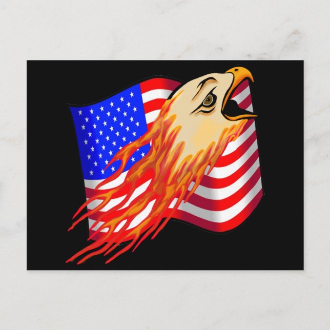 American Eagle Biker T shirts Gifts Vykort (Framsida)