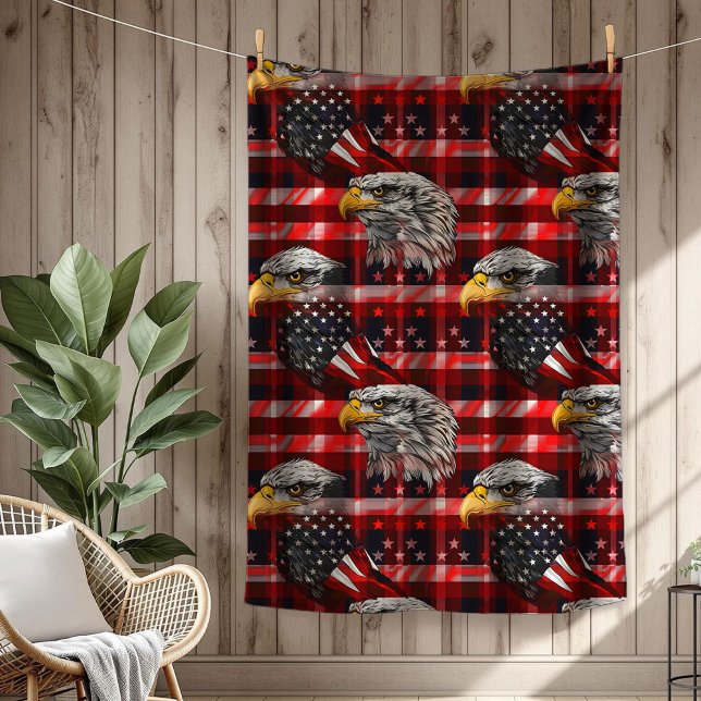 American Eagle Blanket Stars & Stripes for July 4 Fleecefilt (American Eagle Blanket Stars & Stripes for July 4)