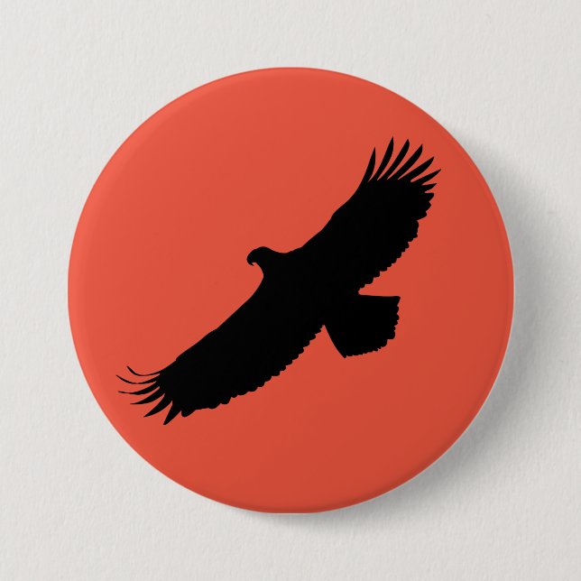 American Eagle Button Red - Anpassningsbar Färg Knapp (Framsida)