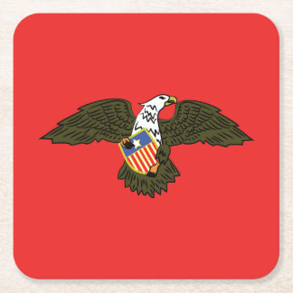 American Eagle Crest Gud Beväpna Patrioten 1812 Underlägg Papper Kvadrat