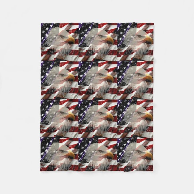 American Eagle Flagga Fleece Blanket (Framsidan)