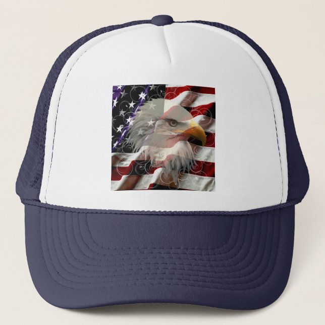 American Eagle Flagga Hat Truckerkeps (Framsida)