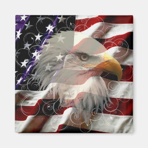 American Eagle Flagga Magnet