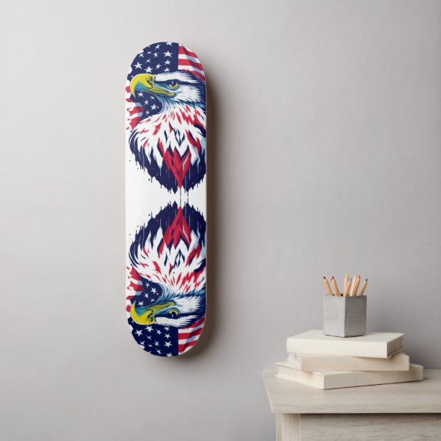 American Eagle Flagga Mini Skateboard Bräda 18,5 Cm (Väggkonst)
