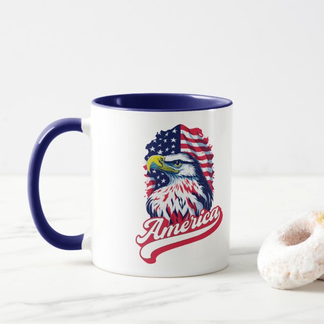American Eagle Flagga Mugg (Med munk)