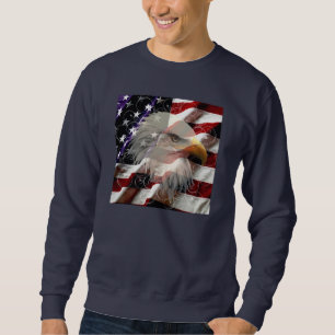 American Eagle Flagga Shirt Lång Ärmad Tröja