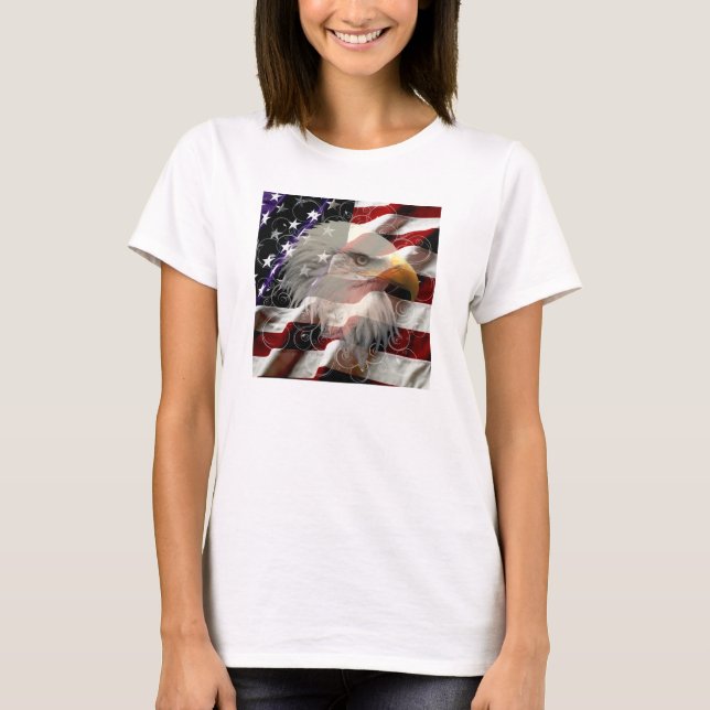 American Eagle Flagga Shirt Tröja (Framsida)