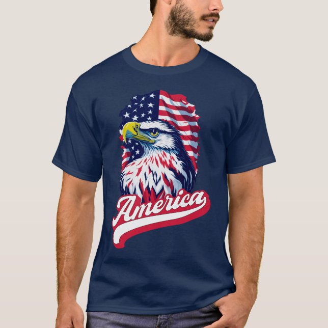 American Eagle Flagga T Shirt (Framsida)