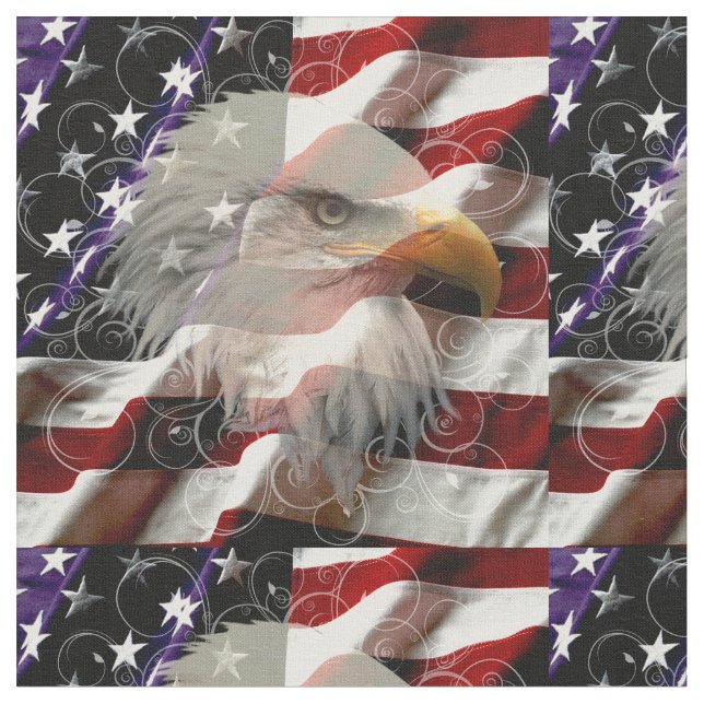 American Eagle Flagga Tyg (Närbild)