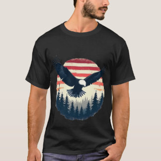 American Eagle Forest Sunset T Shirt