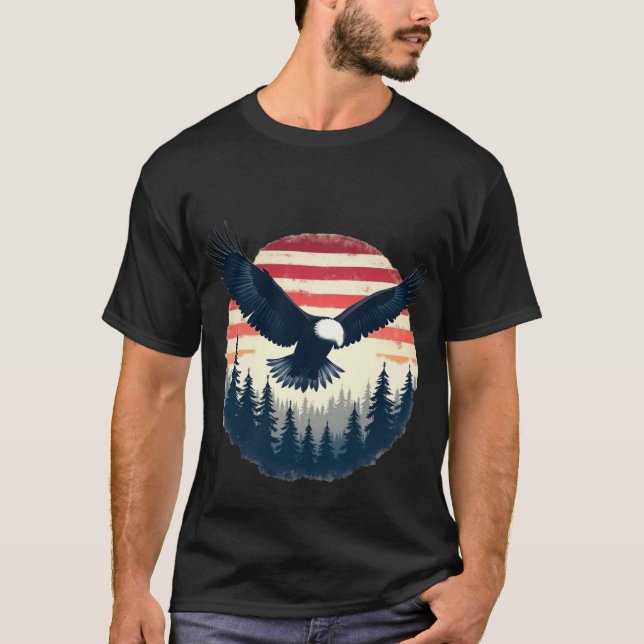 American Eagle Forest Sunset T Shirt (Framsida)