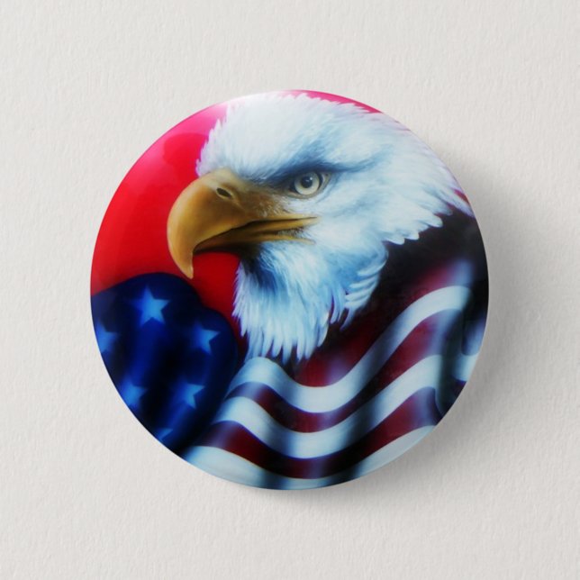 American Eagle Fullt Button Knapp (Framsida)