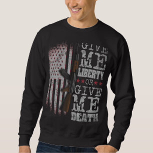 American Eagle Ge Me Liberty eller Ge Me Död 4t Lång Ärmad Tröja