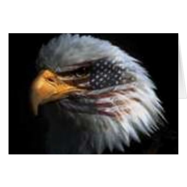 American Eagle Hälsningskort (Framsidan Horizontal)