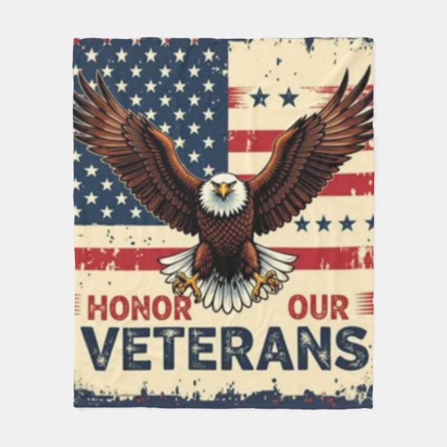 American Eagle Honor Our Veterans Fleece Blanket (Framsidan)