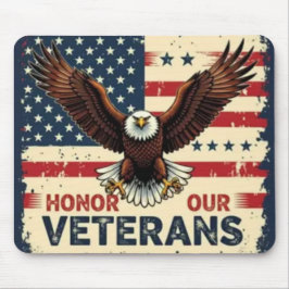 American Eagle Honor Our Veterans Mousepad Musmatta