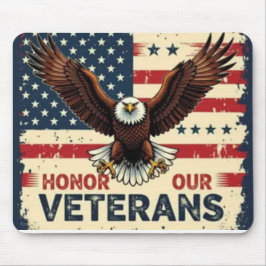 American Eagle Honor Our Veterans Mousepad Musmatta