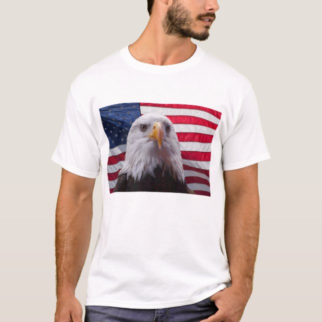 American Eagle och Flagga T Shirt (Framsida)