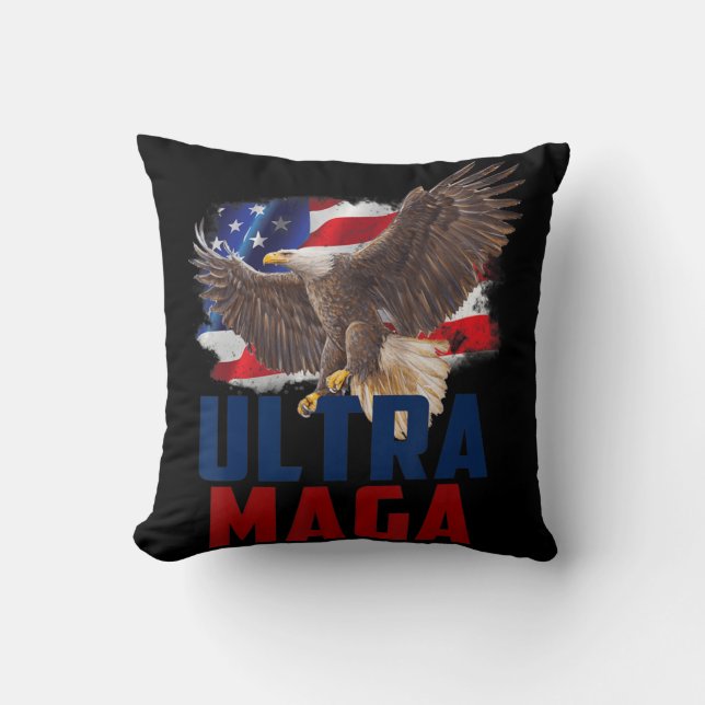 American Eagle Patriotic Fars dag Ultra MAGA Fl Kudde (Framsida)