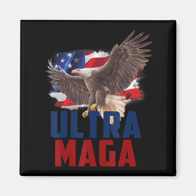 American Eagle Patriotic Fars dag Ultra MAGA Fl Magnet (Framsidan)