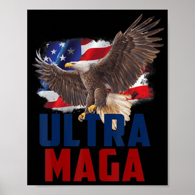 American Eagle Patriotic Fars dag Ultra MAGA Fl Poster (Framsidan)