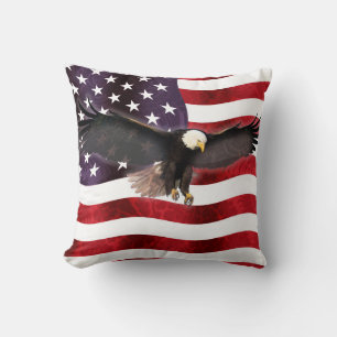 American Eagle Patriotic Flagga Kudde