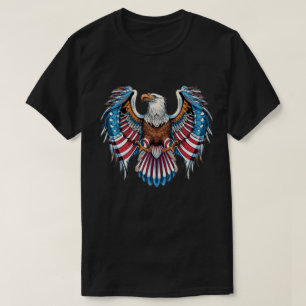 American Eagle Patriotic USA flagga T Shirt
