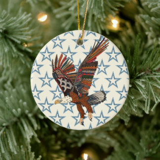 american eagle pearl julgransprydnad keramik