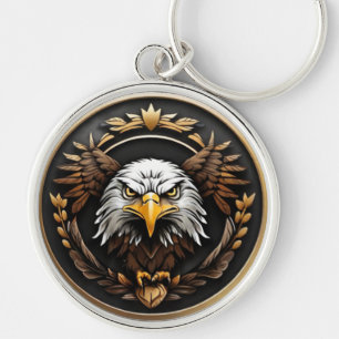 American Eagle Rund Silverfärgad Nyckelring