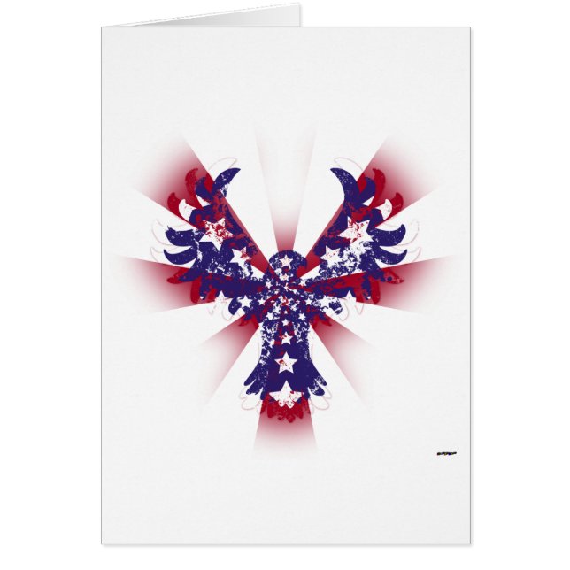 American Eagle Stars & Rand Hälsningskort (Framsidan)