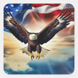 American Eagle Sticker Fyrkantigt Klistermärke