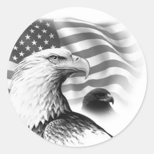 American Eagle Sticker Runt Klistermärke