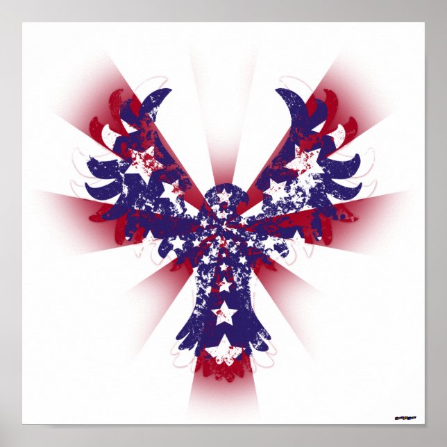 American Eagle Stjärnor & Ränder Poster (Framsidan)