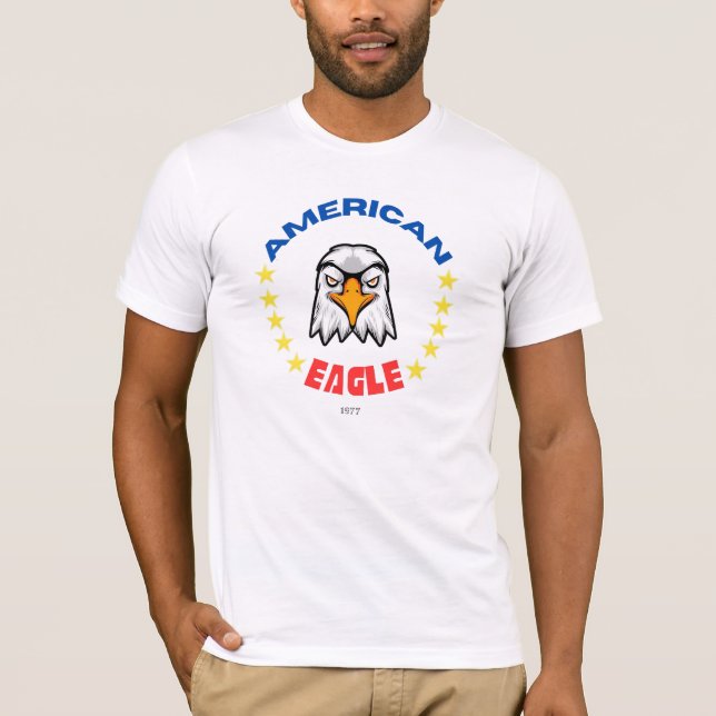 "American Eagle" T-Shirt - djärv design med stark (Framsida)