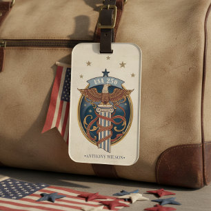 American Eagle USA 250 Art Nouveau-motiv ID1304 Bagagebricka