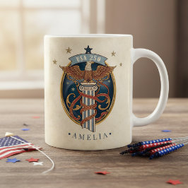 American Eagle USA 250 Art Nouveau-motiv ID1304 Kaffemugg