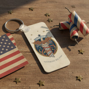 American Eagle USA 250 Art Nouveau-motiv ID1304 Nyckelring