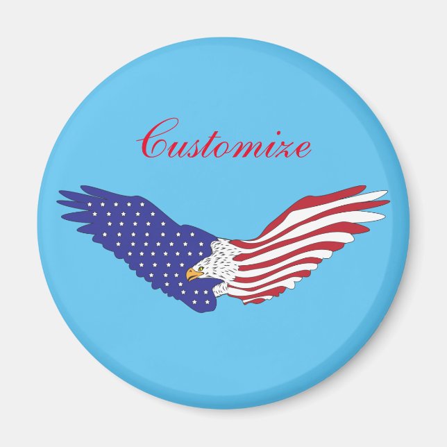 American Eagles Thunder_Cove Patriotic 4:e juli Magnet (Framsidan)