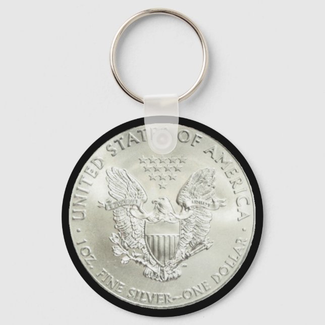 AMERICAN EGLE SILVER DOLLAR-KEYCHAIN NYCKELRING (Framsida)